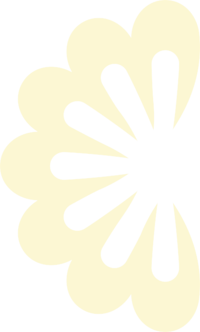 cream flower facing left